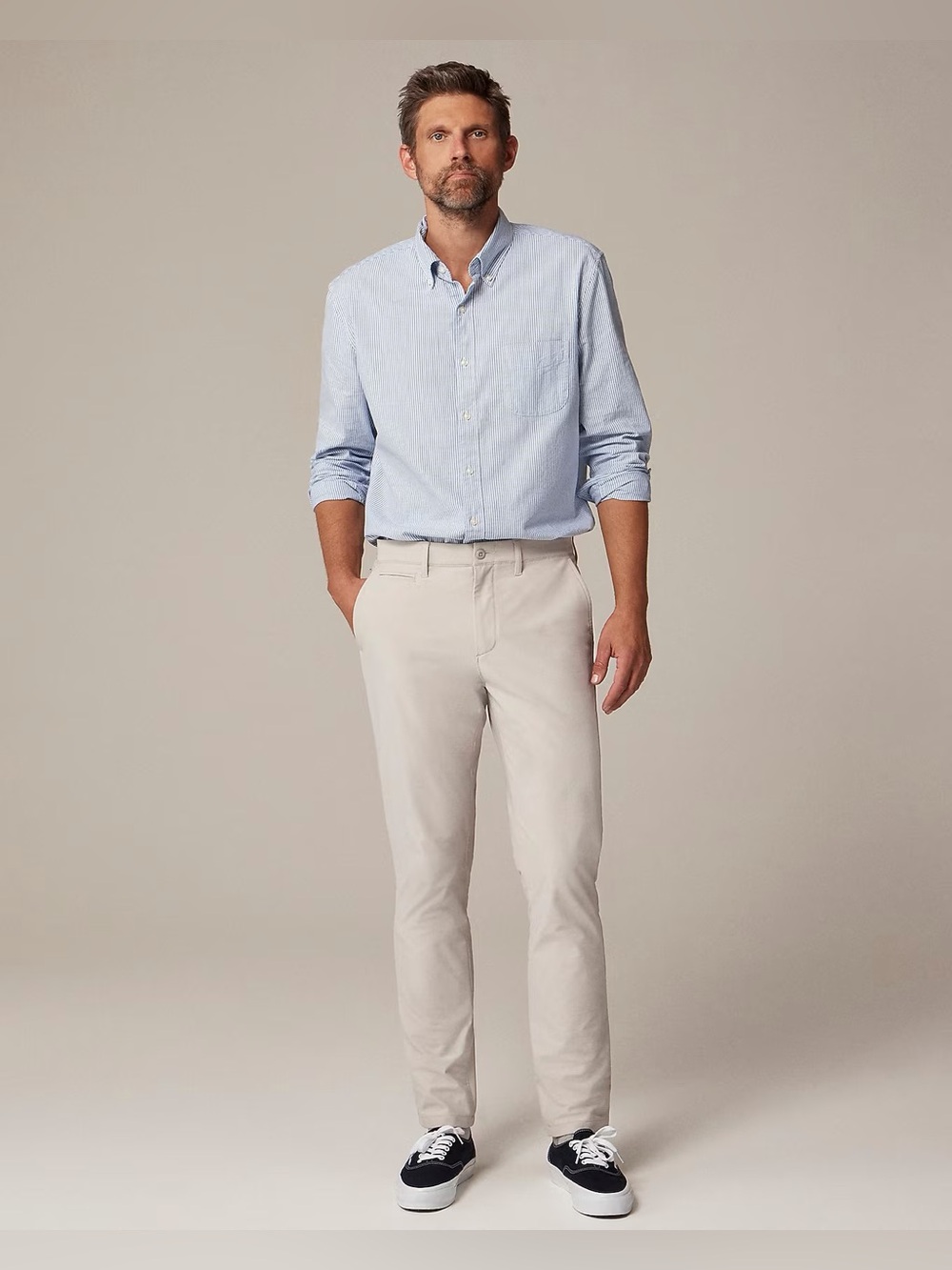 J.Crew 770 Straight-fit tech pant in ashen taupe